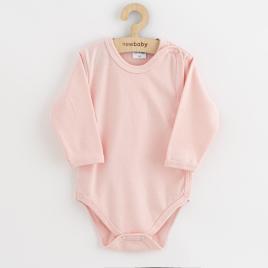 Teljes hosszában patentos baba body New Baby Classic II világos rózsaszín