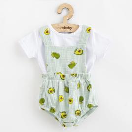 Muszlin baba együttes Rövidnadrág és Póló New Baby Avocado