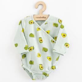 Csecsemő muszlin patentos body New Baby Avocado
