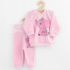 Baba együttes felső és szabadidőnadrág New Baby Happy Elephant pink