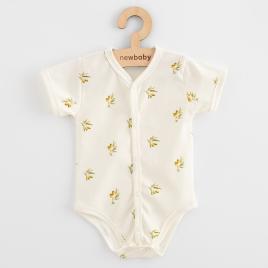 Baba Biopamut rövid ujjú patentos body New Baby Olives