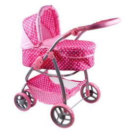 Multifunkciós játékbabakocsi Baby Mix Jasmínka világos rózsaszín