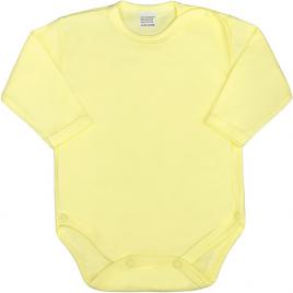 Csecsemő teljes hosszba patentos body New Baby Classic sárga