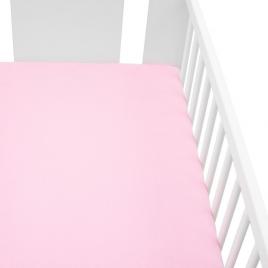 Jersey lepedő kiságyba New Baby 120x60 rózsaszín