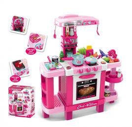Baby Mix  Rózsaszín játékkonyha kis szakács + kiegészítők 