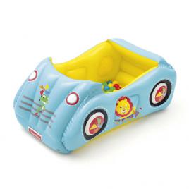 Gyermek felfújható autó Fisher-Price labdákkal 119x79x51 cm