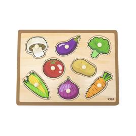 Fa betétes puzzle zöldségek Viga
