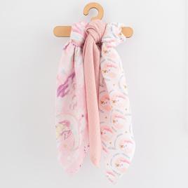 Pamut pelenka nyomtatással New Baby 70x80 cm 3 db LÁNY
