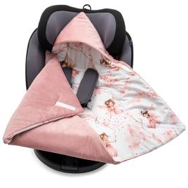 Bélet pólya autós hordozóba New Baby pink