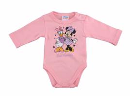 Disney Minnie mintával nyomott hosszú ujjú baba body 