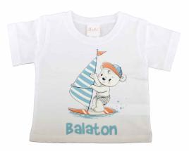 Rövid ujjú Balatonos vitorlás maci póló