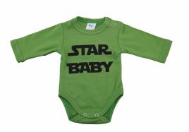 Star baby feliratos hosszú ujjú baba body