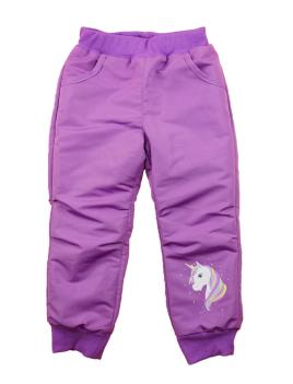 Lányka bélelt vízlepergetős nadrág Unikornis mintával