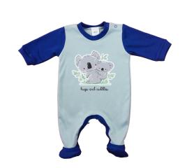 Vékony, hosszú ujjú rugdalózó koala mintával