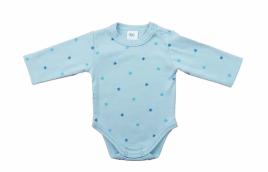 Hosszú ujjú baba body Csillagos mintával