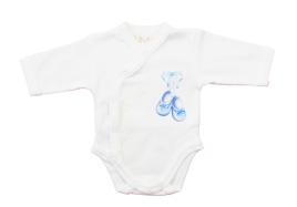 Elöl patentos hosszú ujjú baba body – Kis cipő mintával