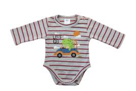Hosszú ujjú baba body - Dinó mintával