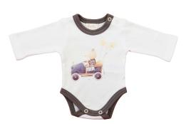 Hosszú ujjú baba body Rókás mintával