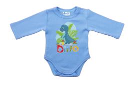 Hosszú ujjú baba body Dinó mintával