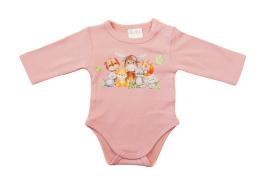 Hosszú ujjú baba body Állatos mintával