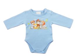Hosszú ujjú baba body Állatos mintával