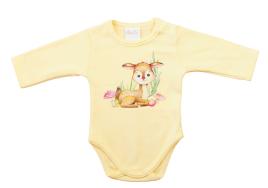 Hosszú ujjú baba body Állatos mintával