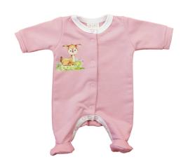 Hosszú ujjú belül bolyhos, elöl patentos rugdalózó Állatos mintával