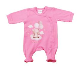 Vékony, pamut, elöl patentos  rugdalózó Maci mintával