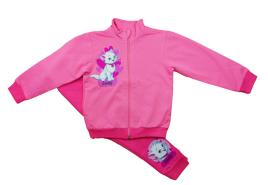 2 részes pamut kislány szabadidő szett cica mintával