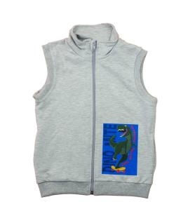 Pamut kisfiú mellény Dinó mintával