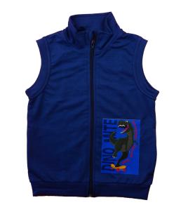 Pamut kisfiú mellény Dinó mintával