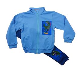 Belül bolyhos fiú szabadidő szett dinos mintával