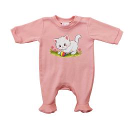 Vékony pamut rugdalózó Cica mintával