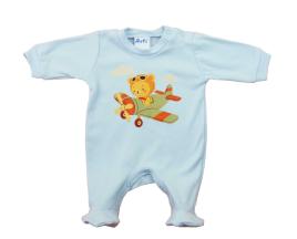 Vékony pamut rugdalózó Maci mintával