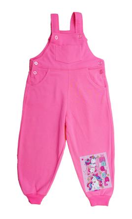 Lányka kertésznadrág Unikornis mintával