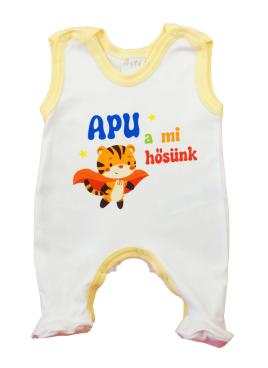 Apák napi ujjatlan pamut rugdalózó