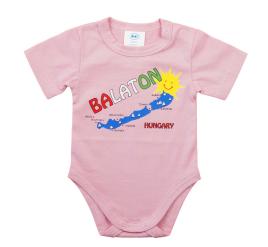 Rövid ujjú baba body Balaton felirattal