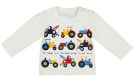 Traktor mintás hosszú ujjú fiú póló