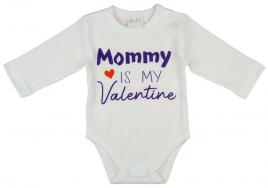 Mommy is my Valentine feliratos valentin napi baba body fehér