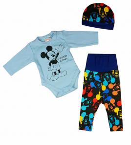 3 részes kisfiú baba szett Mickey egér mintával