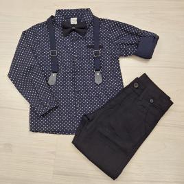 Kisfiú elegáns alkalmi szett Sötétkék inggel