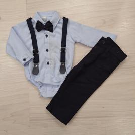 Baba alkalmi szett kisfiúknak Kék bodyval