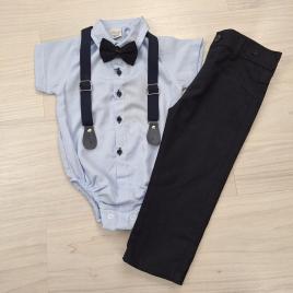 Baba alkalmi szett kisfiúknak Kék bodyval