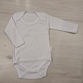 Nayinom Bordázott hosszú ujjú baba body fehér