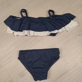 Lyrax Sötétkék-fehér fodros bikini