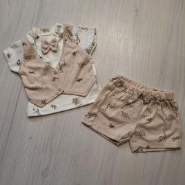 Elegáns szafari mintás kisfiú szett