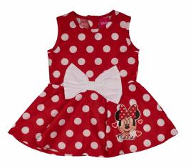Pöttyös, pörgős kislány nyári ruha masnival, Minnie egérrel
