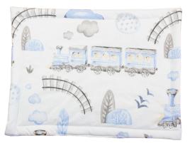 Mintás kispárna Vonatos mintával 38 x28 cm