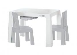 FreeON Neo műanyag gyerek asztal 2 db székkel- Szürke