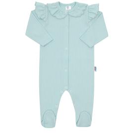 Baba pamut kezeslábas New Baby Stripes jégkék